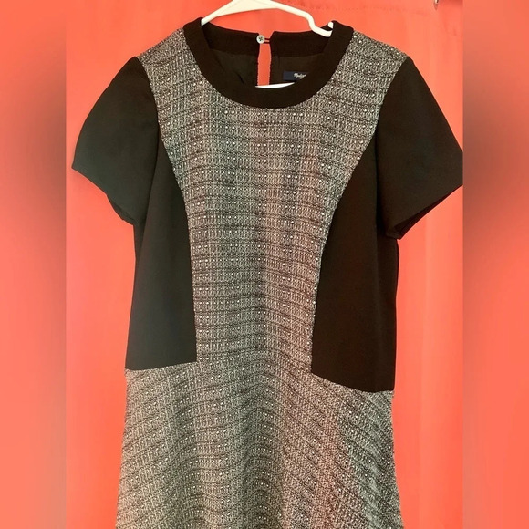 MADEWELL Textured Tribune Dress Charcoal size 6 - Picture 5 of 10